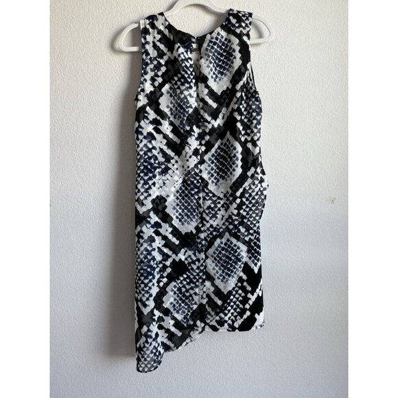 Cb Established 1962 Women’s Navy White  Sleeveless Animal Print Dress Size 6 NEW - Picture 7 of 13